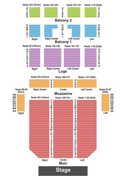 Fisher Theatre Hamilton Seating Chart